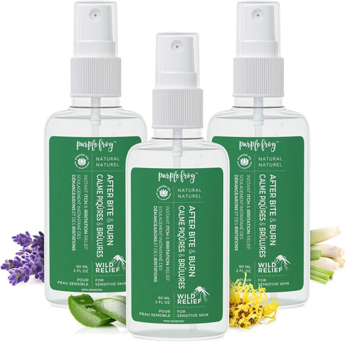 Wild Relief Anti Itch Spray and Mosquito Bite Itch Relief, Plant-Based Bug Bite Relief and Burn Spray, for Minor Burns, Cuts & Rashes, with AloeVe...