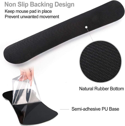 ToLuLu Keyboard Wrist Rest Pad Ergonomic Mouse Pad Set, Mouse Pad for Computer Laptop, Non Slip Mousepad Keyboard Wrist Support with Raised Memory...