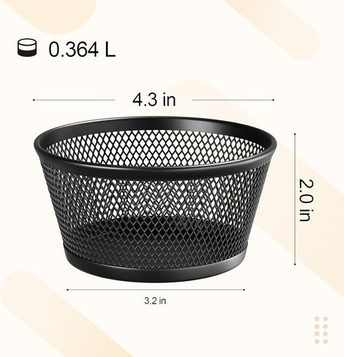 MaxGear Paper Clip Holder, PaperClip Holders for Desk, Premium Metal Mesh Paper clip Holder for Desk, Paper Clip Dispenser Desktop, Paper Clip Org...