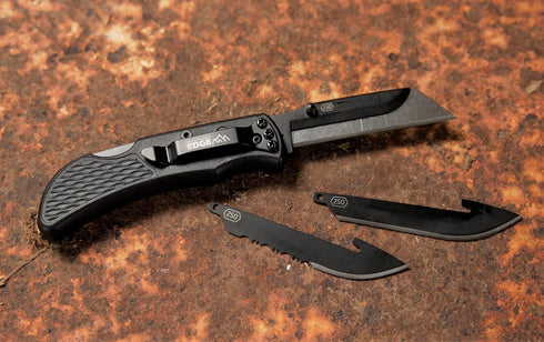 OUTDOOR EDGE 2.5" RAZOR-WORK - RazorSafe Replaceable Blade Folding Utility Knife (Black, 2 Blades)...