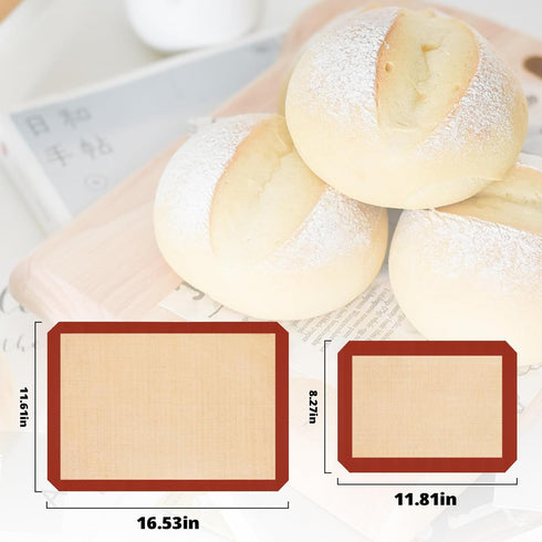 Silicone Baking Mats, 3 Pack Non-Stick Mats for Baking, Silicone Baking Mats Cookie Sheet, Easy Clean & Reusable Oven Baking Sheet for Making Cook...