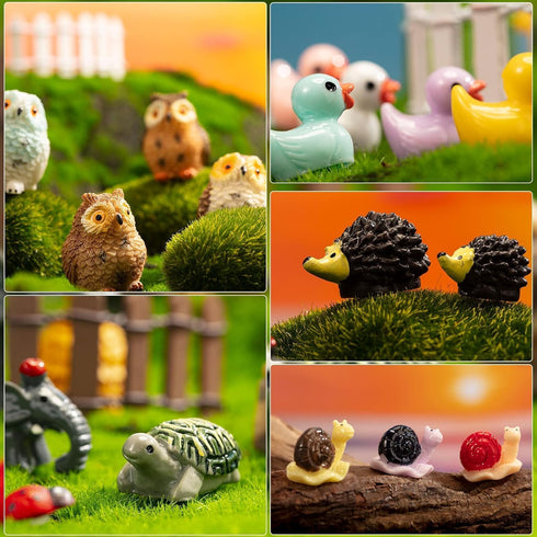 Blue Street Light Garden Miniature Accessories, Garden Kit, Garden Animals, Resin Miniature Figurines Dollhouse Accessories Micro Landscape Orname...