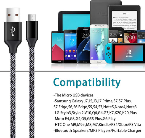 Adaptive Fast Charger Android Charger for Samsung Galaxy S7 Edge S6 S5 J3 J3V J7 J7V J5,Moto G5 G4 E6 E5 E4,LG Stylo 3 2 G4 K50 K40 K22 K20,Tablet...