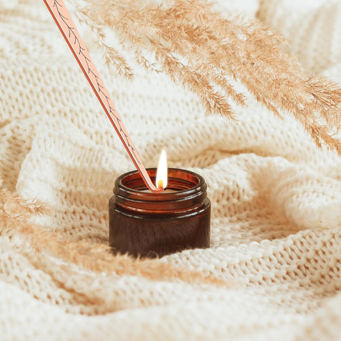 Calary 3 in 1 Candle Care Kit - Wick Trimmer, Snuffer & Dipper Set (Rose Gold)...