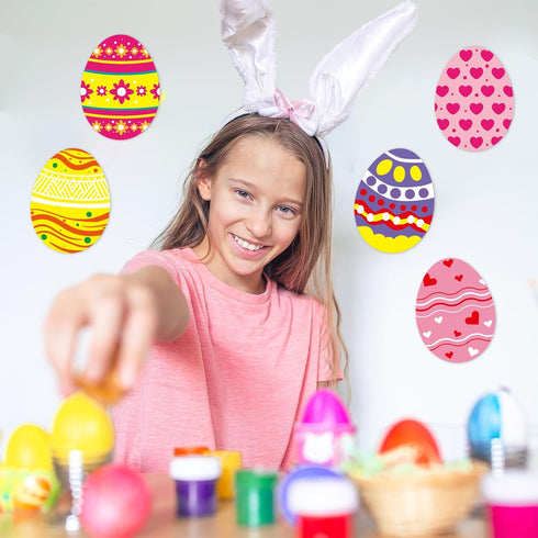 Easter Egg Cutouts for Spring Bulletin Board Classroom Decoration 45Pcs...
