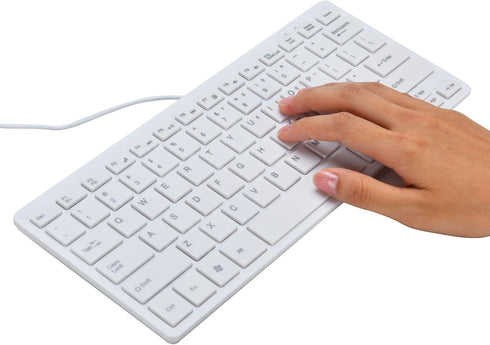 I Focus MCSaite Mini 78 Keys Wired Keyboard - with Keyboard Cover Computer keypad for Laptop MAC Windows 10/8 / 7 / Vista/XP(White+Keyboard Film)...
