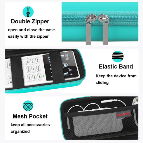 Carrying Case for Etekcity TENS Unit Muscle Stimulator Machine, Hard Travel Organize Bag for Electric Pulse Massager, Extra Mesh Pocket Fits Elect...
