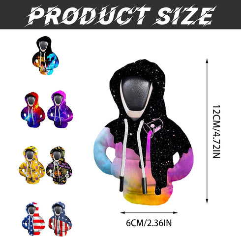 Gear Shift Cover 2PCS Shift Knob Hoodie Car Accessories for Women Men Car Decorations Gear Shifter Cute Gifts Cool Stuff -G...