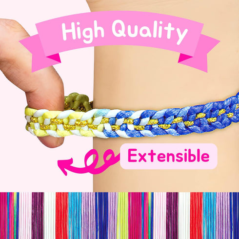 KIRADISE Charm Bracelet Making Kit Best Girls Gift Girls DIY My Friendship Loom String Bracelets Making Kit Bracelet Maker Bracelets Kits Jewelry ...