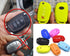 4 Button Flip Folding Fob Remote Key Chain Silicone Case Cover For Hyundai Santa Fe Sonata Elantra Azera Tucson (Pink)...