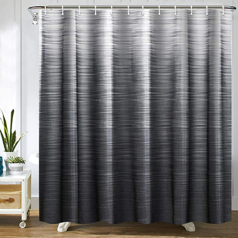 SPXUBZ Black Grey Shower Curtain for Bathroom Modern Ombre Decor Bath Curtains Set with 12 Hooks Minimalist Natural Art Waterproof Shower Curtain ...