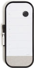 U Brands Modern Bevel Magnetic Dry Erase Calendar Board with Bulletin Strip, 7"x16", Black Frame, Includes Magnet, Marker...