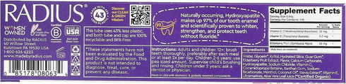 RADIUS Kids Super Duper Immunity Power Toothpaste 2.5 Oz - Super Duper Bubble Berry Mint - Pack of 1...