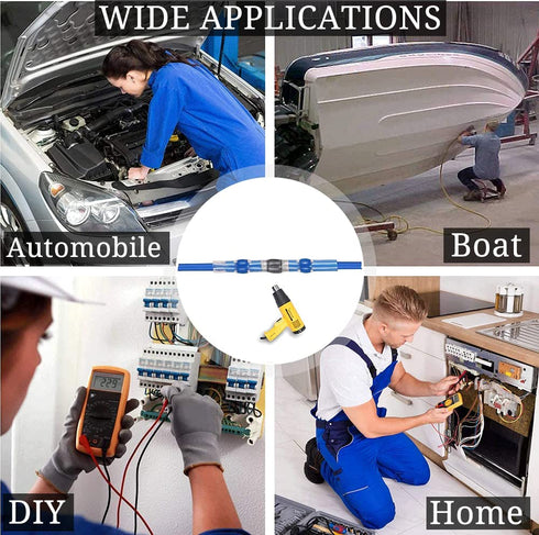 180 Pcs Solder Seal Wire Connectors,Electrical Connectors Heat Shrink Wire Connectors Waterproof Wire Connectors-Insulated Electrical for Marine A...