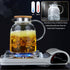 Large Glass Teapot with Infuser, Stovetop Safe, Thickened Heat Resistant Borosilicate Glass, 68 fl oz Glass Tea Kettle with Bamboo Lid...