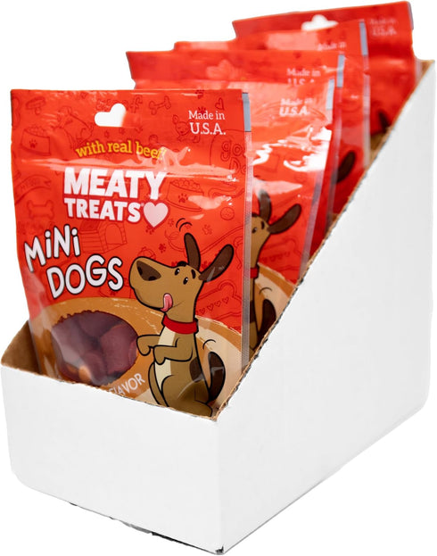 Mini Dogs Beef & Cheese Flavor Soft & Chewy Dog Treats, 3-oz. (Pack of 8)...