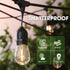 15 Pack Dimmable LED S14 Replacement Light Bulbs, Waterproof 1W Vintage Edison Bulbs for Outdoor Patio Garden String Lights, E26 Regular Medium Sc...