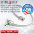 (3 Pack) 12 Inches Short Telephone Cable RJ11 Premium Quality, 6P4C Phone Line Cord (1 Foot, White)...