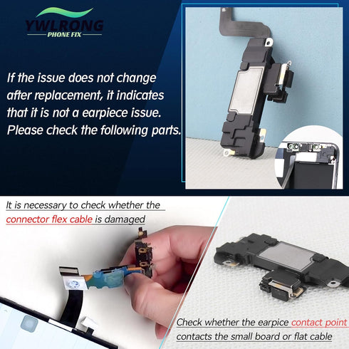 YWLRONG Earpiece Speaker for iPhone 11 Pro Max Ear Speaker Replacement for iPhone 11 Pro Max Speaker Replacement with Light Proximity Sensor Flex ...