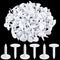 1 3/8 '' Vapor Barrier Christmas Tree Fasteners for Crawlspace Poly Liners Encapsulations Covers White Push Plastic Foam Board Fasteners (150 Pcs)...