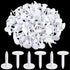 1 3/8 '' Vapor Barrier Christmas Tree Fasteners for Crawlspace Poly Liners Encapsulations Covers White Push Plastic Foam Board Fasteners (150 Pcs)...