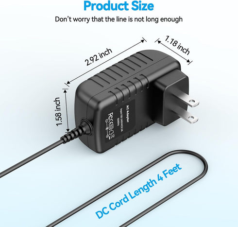 8.5V AC DC Adapter Compatible with Hurricane Spin Scrubber Brush HSS1 HSSI JF-DY085030 Bat, BLACK, FQSD-240415-029...