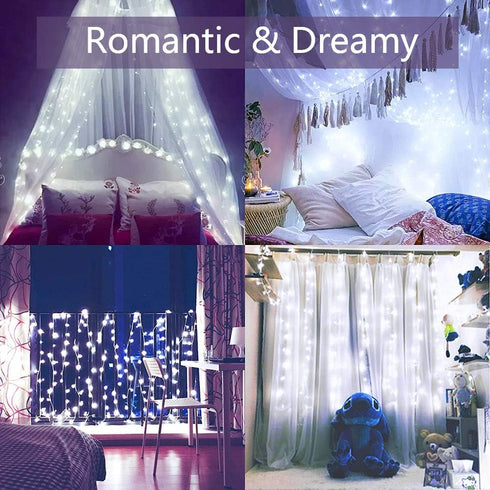 buways Fairy Lights,2-Pack Battery Operated Waterproof Cool White 50 LED Fairy String Lights,16.4ft Silver Wire Light with Remote Control for Chri...