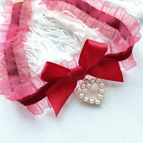 Sexy Lace Bowknot Choker Collar Lolita Velvet Heart Pendant Tie Neck Chain Gothic Cosplay Neck Accessories for Women and Girls...