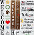 22PCS Large Letter Welcome Stencils for Painting on Wood - Farmhouse Christmas Stencils for Crafts Reusable for Canvas, Fabric, Walls, Porch Sign ...