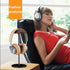 Headphone Stand Holder Headset Holder with Wood and Aluminum Desktop Headphone Stand Headset Stand for Desk with Solid Heavy Base Wood Headphones ...