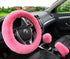 Pinbola 6pcs/Set Soft Fluffy Faux Wool Steering Wheel Cover & Seatbelt Shoulder Pads & Handbrake Cover & Gear Shift Cover Winter Warm Universal Fi...