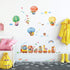 DECOWALL DA4-1406 Animal Train and Hot Air Balloons Kids Wall Stickers Wall Decals Peel and Stick Removable Wall Stickers for Kids Nursery Bedroom...