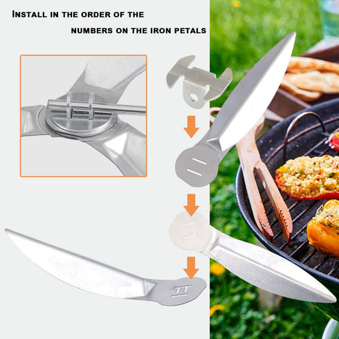 18-1/2-Inch Grills One-Touch Cleaning System Kit, for Weber 7443 90719 charcoal grill/Kettle Grills Replacement Parts 7444, Easy to install and du...