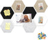 12" Large Bulletin Board with 30 Push Pins, Pack of 8 Hexagon Felt Pin Board Notice Boards for Home Office Kitchen, Felt Wall Tiles for Photos Mem...