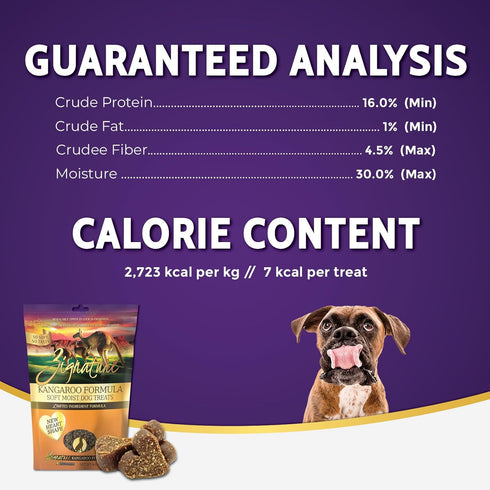 Zignature Kangaroo Soft Moist Treats for Dogs...