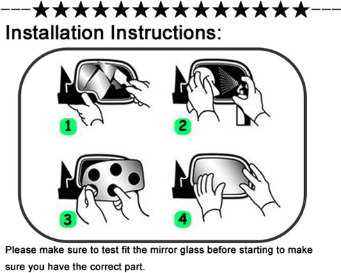 WLLW Mirror Glass fit for 13-14 F-150 08-20 F250 F350 F450 Super Duty 17-20 F550 Super Duty 16-21 F650 F750 Passenger Side (Lower Convex)...