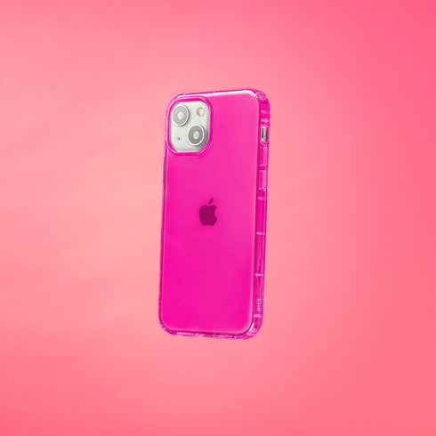 SteepLab Neon Highlighter Case for iPhone, The Grippy Jelly Case w/Protective Air Pockets (Eye-Catching Hot Pink, iPhone 13)...