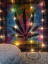 ICC Weed Tapestry Marijuana Wall Hanging leaf Poster Cannabis Hippie Decor Pot Flag Collage Dorm Trippy Bohemian Art psychedelic Small Hippie Rast...