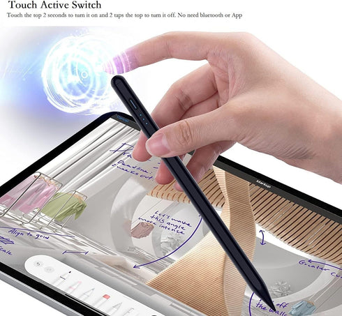 Stylus Pen for iPad with Palm Rejection,5 Extra Tips,Tilt Sensitive iPad Pencil Compatible (2018-2023) Apple iPad 10th/9th/8th/7th/6th,iPad Pro 11...