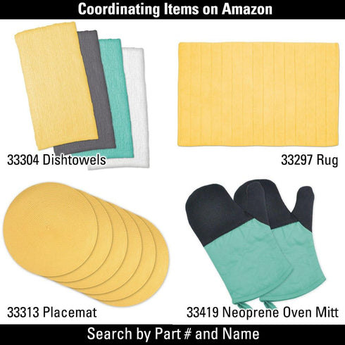 DII Solid Pastel Napkin Set Cotton, Machine Washable, 20x20 Inch, Yellow, 6 Count...