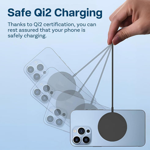 MMOBIEL Magnetic Wireless Charger 15W Qi2 Certified – Wireless Charging Pad for MagSafe iPhone and Samsung – Wireless Charging Station for AirPods...