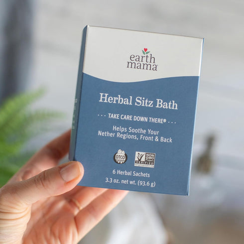 Earth Mama Herbal Sitz Bath | Pregnancy & Postpartum Essentials, Soothing Sitz Bath for Hemorrhoids with Witch Hazel, & Calendula, 6-Count (2-Pack...