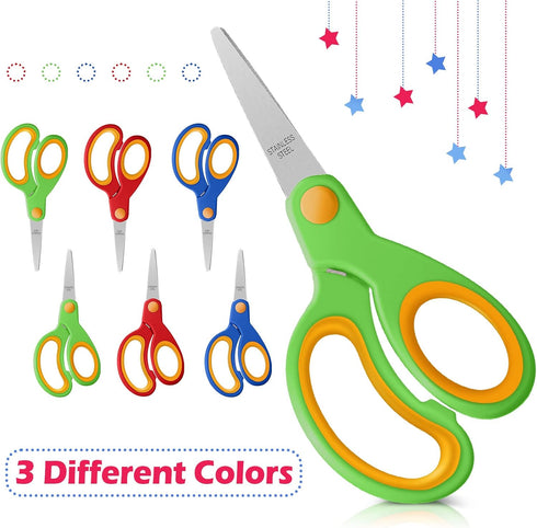 30 Pack Scissors, 5.1 Inch Multipurpose Scissors, Soft Comfort Grip Handles Stainless Steel for School Office Home, High Middle School Classroom S...