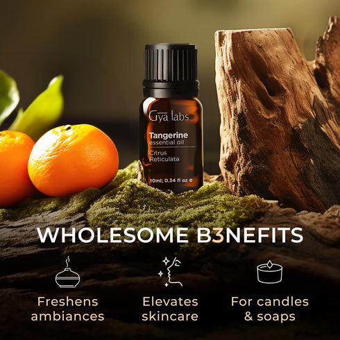 Gya Labs Tangerine Essential Oil for Diffuser - 0.34 Fl Oz - 100% Pure Natural Tangerine Oil for Skin, Massage, DIY Fragrances & Candle Making - Z...