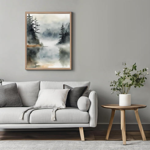 Posterizer 1 pcs- trees and jungle-nature scene style 5-Landscape & Nature Art-Floral Botanical Art- Decor for Home & Office- unframed wall art...