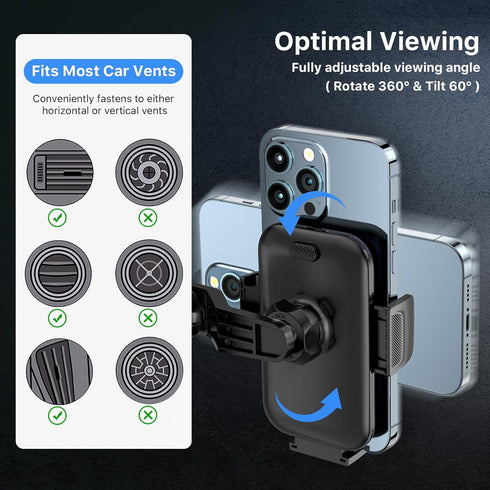 MYBAT PRO Phone Vent Mount for Car Cell Phone Holder Car Easy Clamp Hands-Free Universal Compatible with iPhone 15 14 13 12 Pro Max, Samsung S23 A...