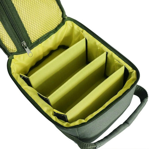 Fishing Tackle Bag Waterproof Fishing Bag Portable Fishing Reel & Gear Bag with 3 Adjustable Dividers for Spinning Baitcasting Fly Reels (Army Gre...