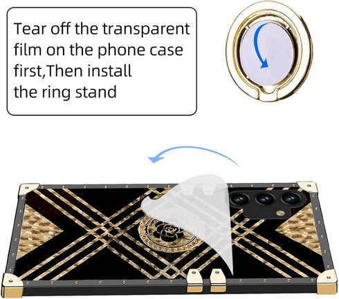KuDiNi for Samsung Galaxy A13 5G Case, a13 5G/4G/A04S Phone Case for Women Square Case Shockproof TPU Retro Elegant Classic Luxury Edge Full Prote...
