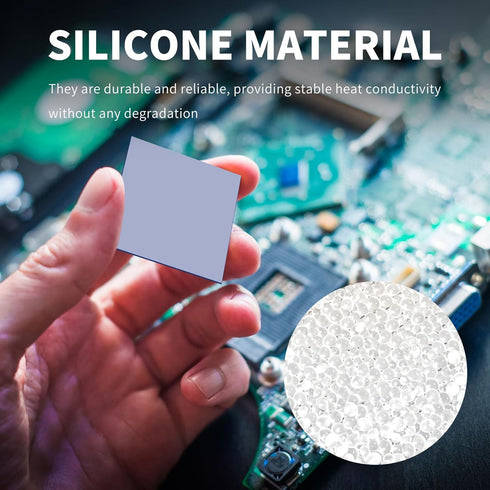 100PCS Thermal Pad,Soft Silicone Thermal Conductive Pad for Motherboard,Silicone Thermal Pad Size(12x12x1.5mm) Efficient Cooling for IC Chipset,Ot...