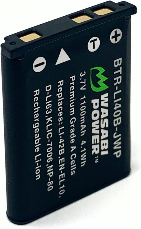 Wasabi Power Battery (2-Pack) and Charger for Kodak KLIC-7006, LB-012 and Kodak PIXPRO FZ55, FZ53...